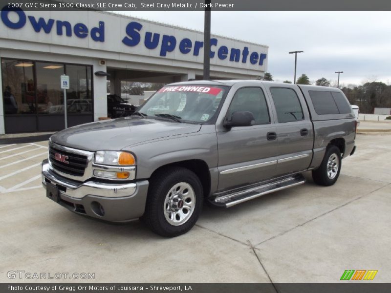 Steel Gray Metallic / Dark Pewter 2007 GMC Sierra 1500 Classic SLE Crew Cab