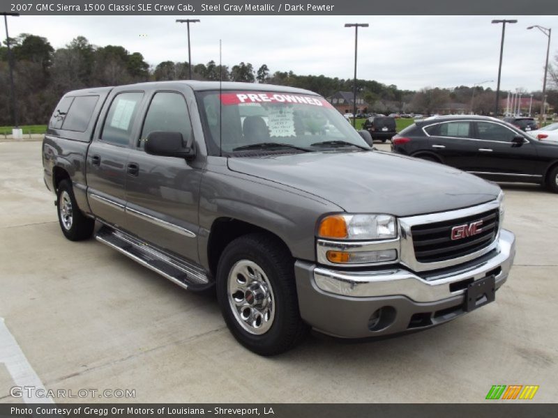 Steel Gray Metallic / Dark Pewter 2007 GMC Sierra 1500 Classic SLE Crew Cab