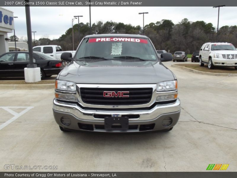 Steel Gray Metallic / Dark Pewter 2007 GMC Sierra 1500 Classic SLE Crew Cab