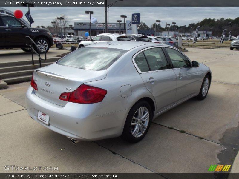 Liquid Platinum / Stone 2012 Infiniti G 37 Journey Sedan