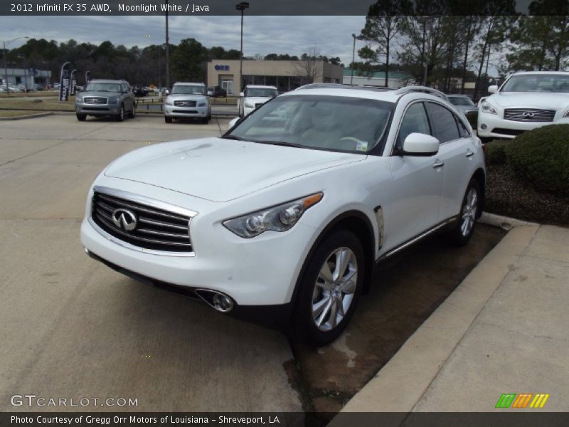 Moonlight White / Java 2012 Infiniti FX 35 AWD