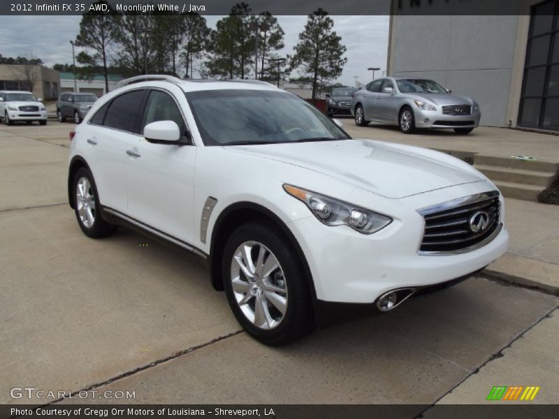 Moonlight White / Java 2012 Infiniti FX 35 AWD