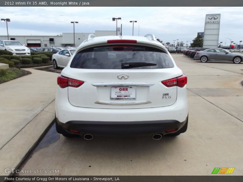Moonlight White / Java 2012 Infiniti FX 35 AWD
