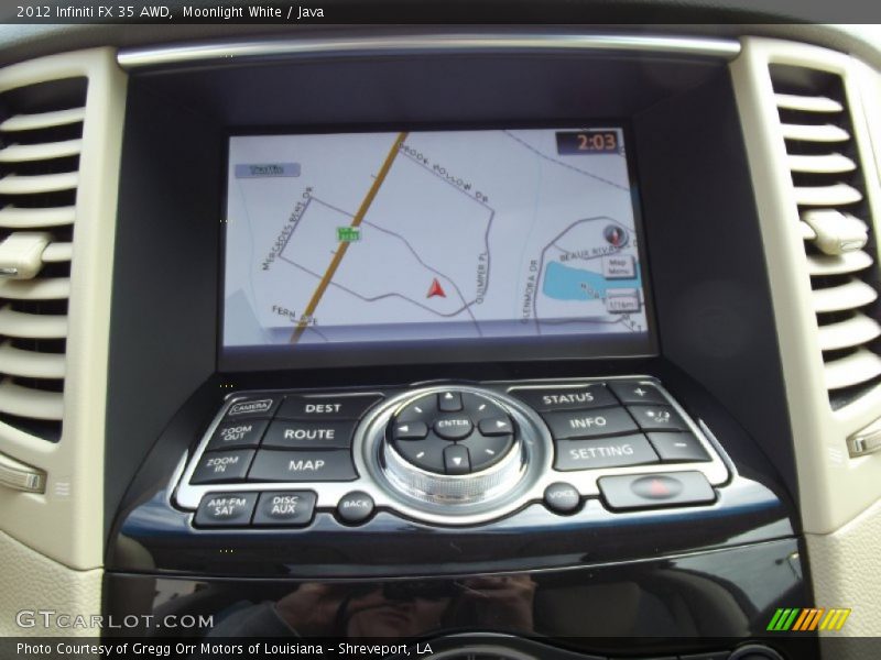 Moonlight White / Java 2012 Infiniti FX 35 AWD