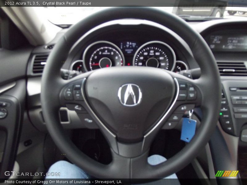 Crystal Black Pearl / Taupe 2012 Acura TL 3.5