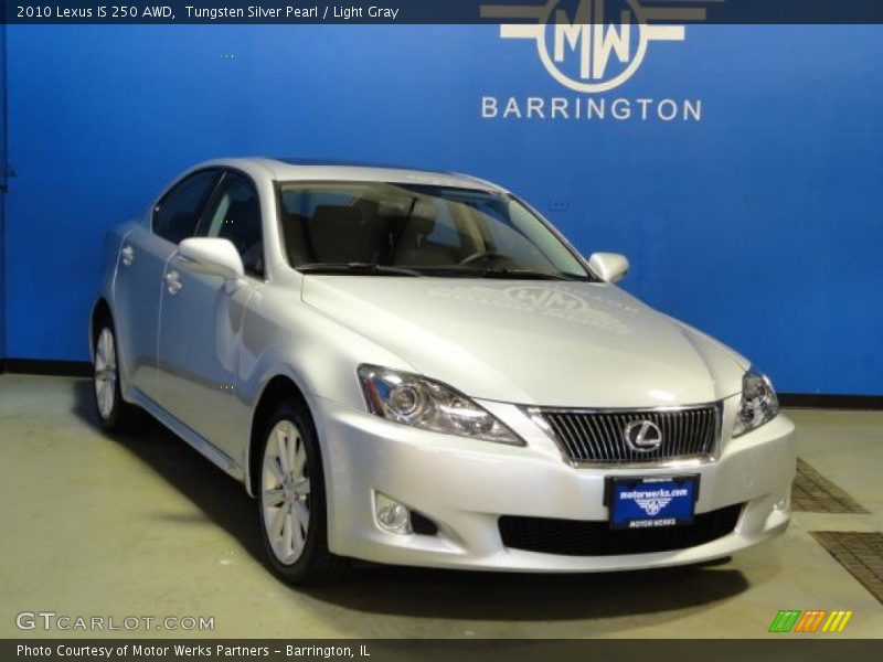 Tungsten Silver Pearl / Light Gray 2010 Lexus IS 250 AWD