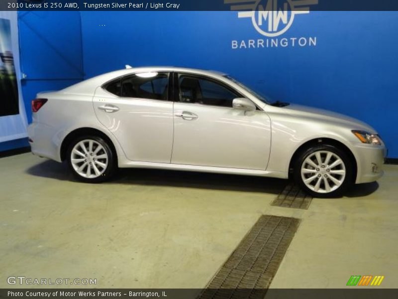 Tungsten Silver Pearl / Light Gray 2010 Lexus IS 250 AWD