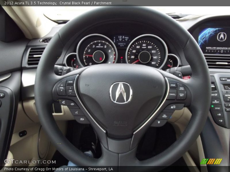 Crystal Black Pearl / Parchment 2012 Acura TL 3.5 Technology