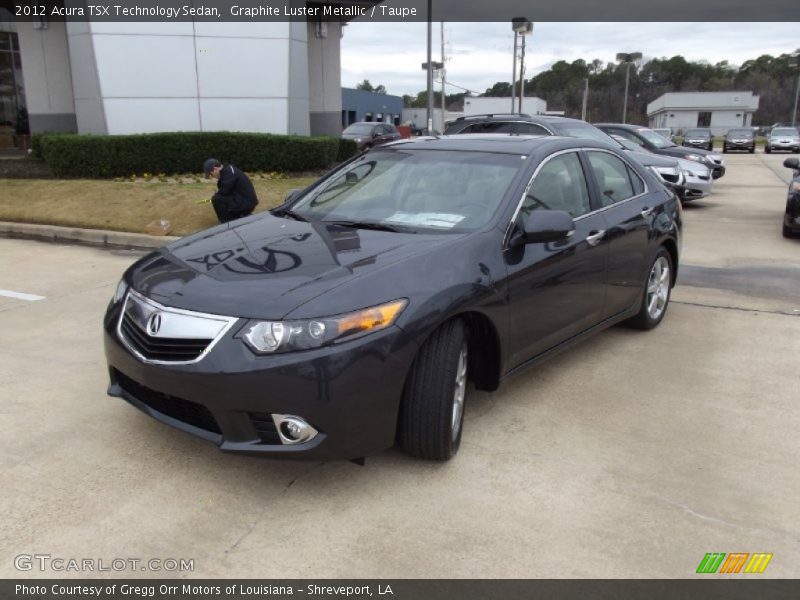 Graphite Luster Metallic / Taupe 2012 Acura TSX Technology Sedan