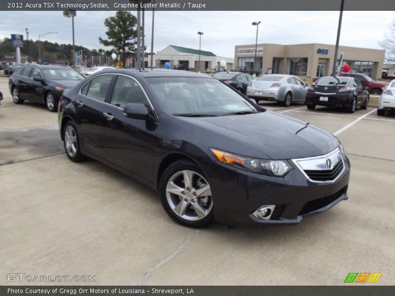 Graphite Luster Metallic / Taupe 2012 Acura TSX Technology Sedan