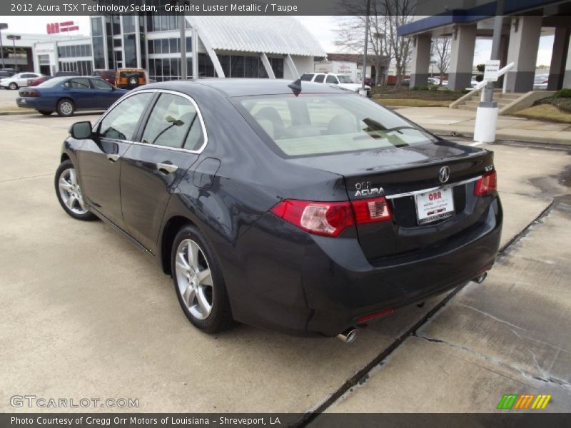 Graphite Luster Metallic / Taupe 2012 Acura TSX Technology Sedan
