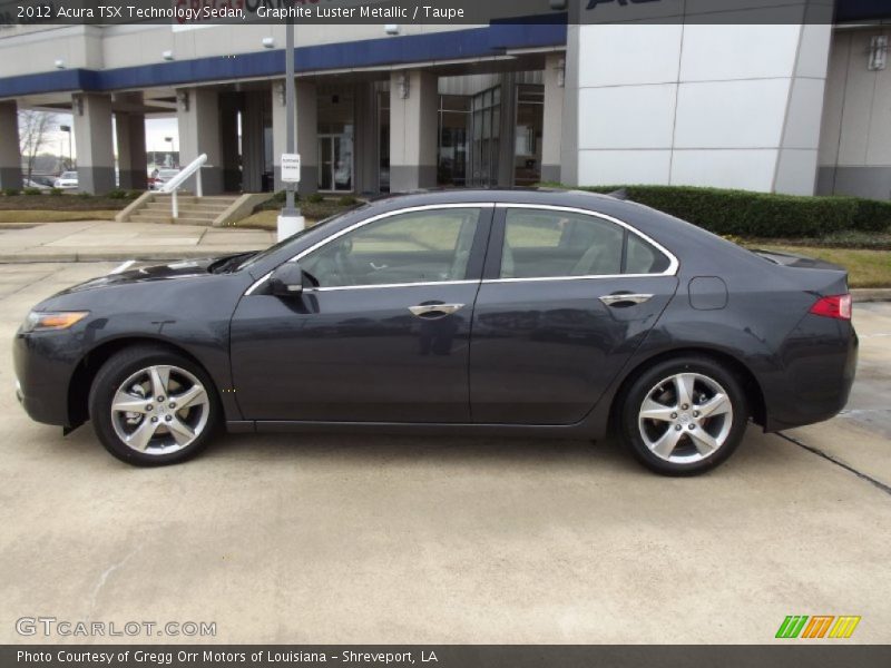 Graphite Luster Metallic / Taupe 2012 Acura TSX Technology Sedan