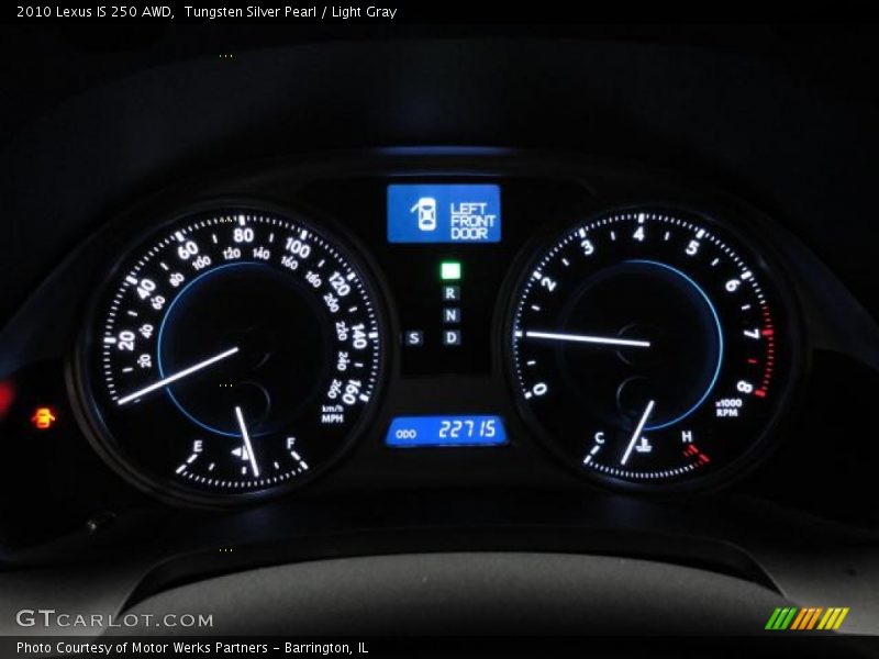 Tungsten Silver Pearl / Light Gray 2010 Lexus IS 250 AWD