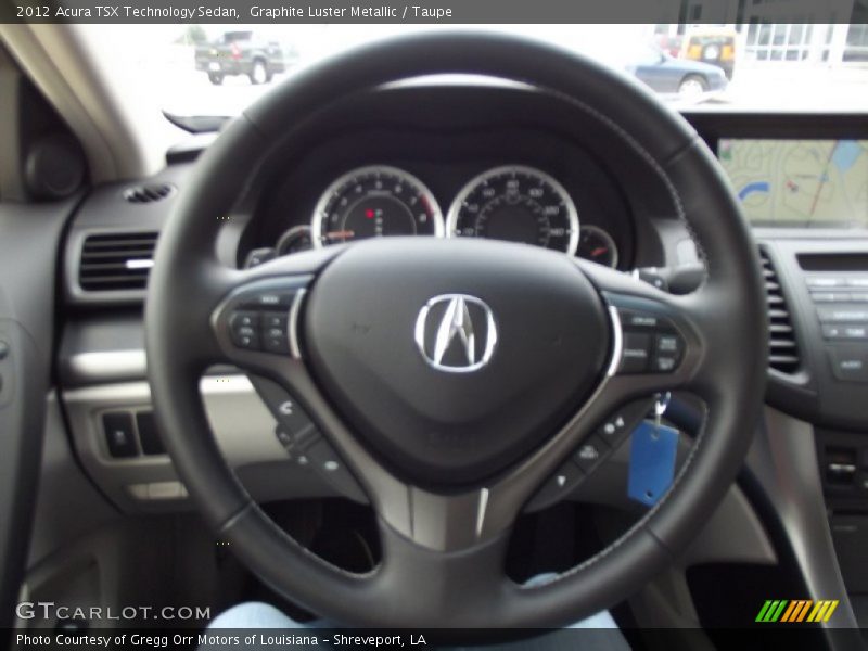 Graphite Luster Metallic / Taupe 2012 Acura TSX Technology Sedan