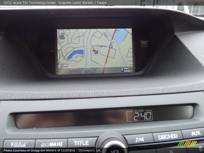 Graphite Luster Metallic / Taupe 2012 Acura TSX Technology Sedan