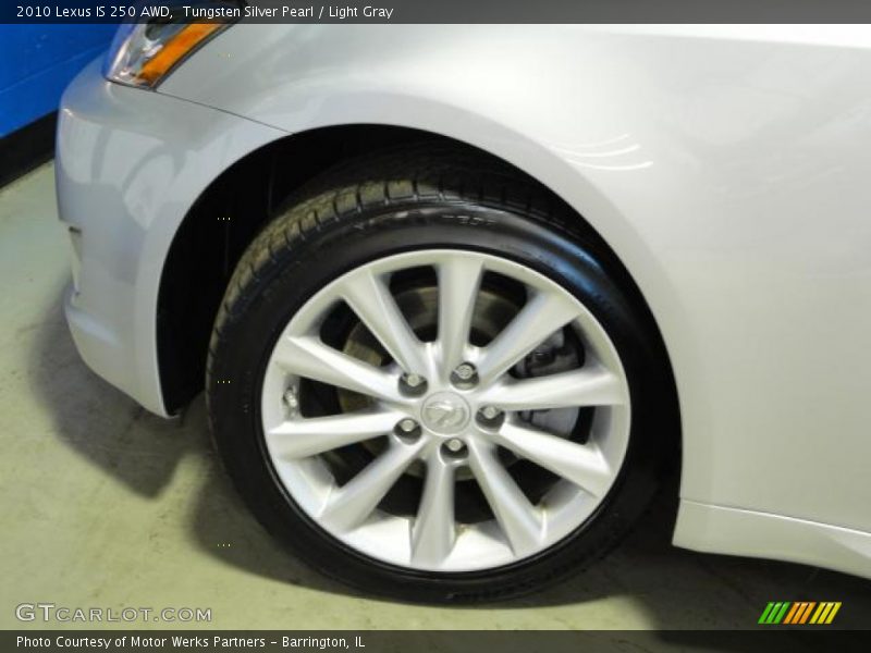 Tungsten Silver Pearl / Light Gray 2010 Lexus IS 250 AWD
