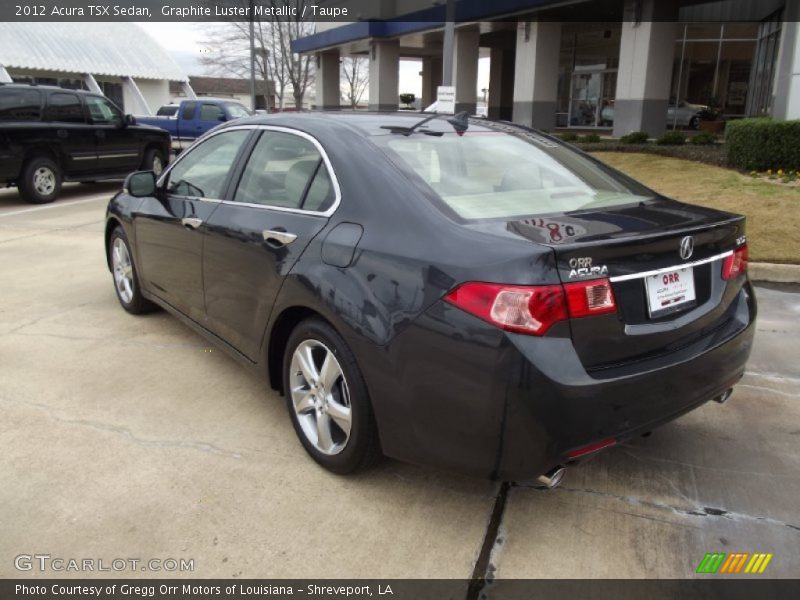 Graphite Luster Metallic / Taupe 2012 Acura TSX Sedan