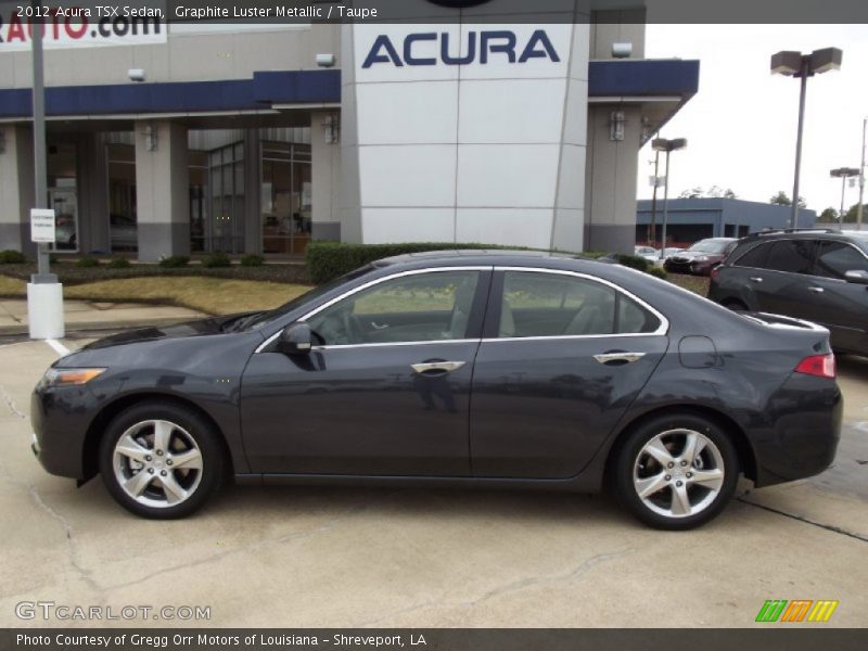 Graphite Luster Metallic / Taupe 2012 Acura TSX Sedan