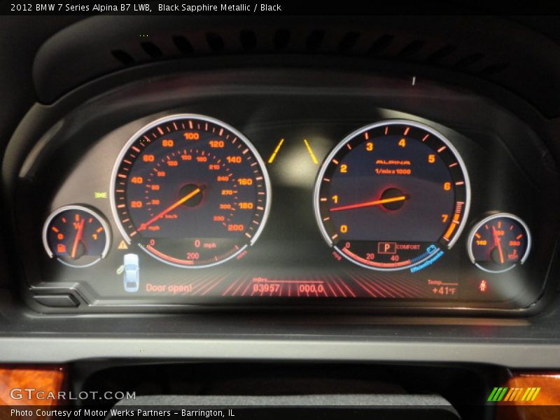  2012 7 Series Alpina B7 LWB Alpina B7 LWB Gauges