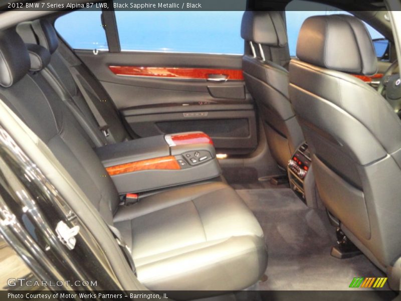 Rear Seat of 2012 7 Series Alpina B7 LWB
