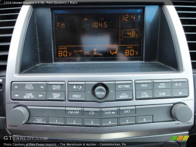 Red Opulence / Black 2004 Nissan Maxima 3.5 SE