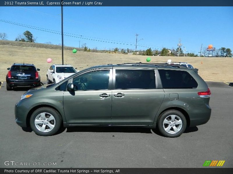 Cypress Green Pearl / Light Gray 2012 Toyota Sienna LE