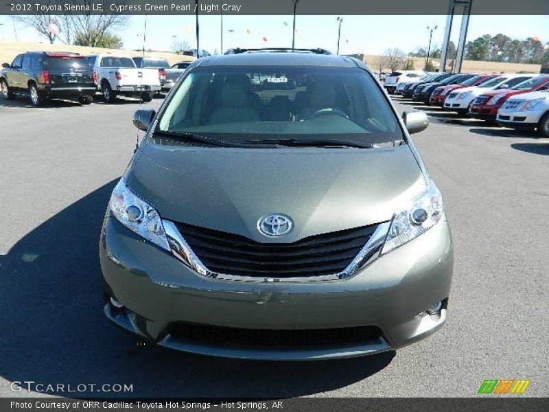 Cypress Green Pearl / Light Gray 2012 Toyota Sienna LE