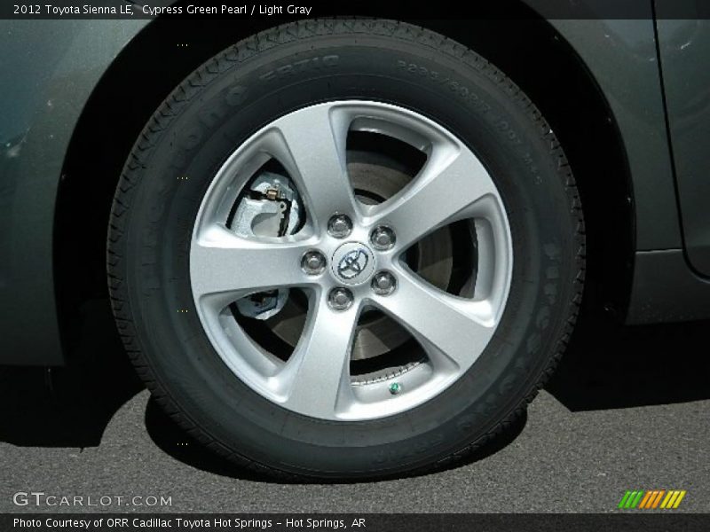 Cypress Green Pearl / Light Gray 2012 Toyota Sienna LE