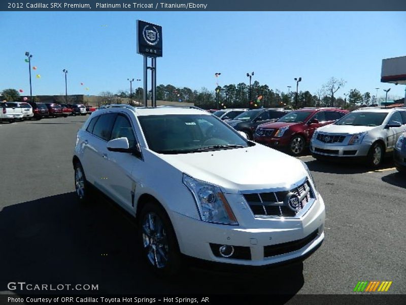 Platinum Ice Tricoat / Titanium/Ebony 2012 Cadillac SRX Premium