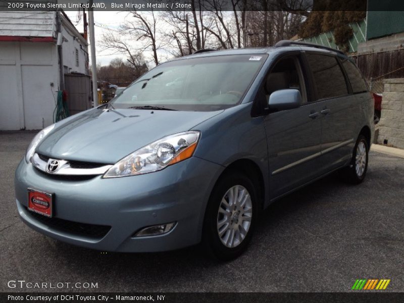 Blue Mirage Metallic / Stone 2009 Toyota Sienna Limited AWD
