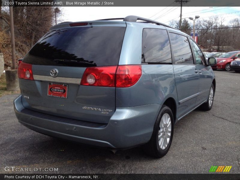 Blue Mirage Metallic / Stone 2009 Toyota Sienna Limited AWD