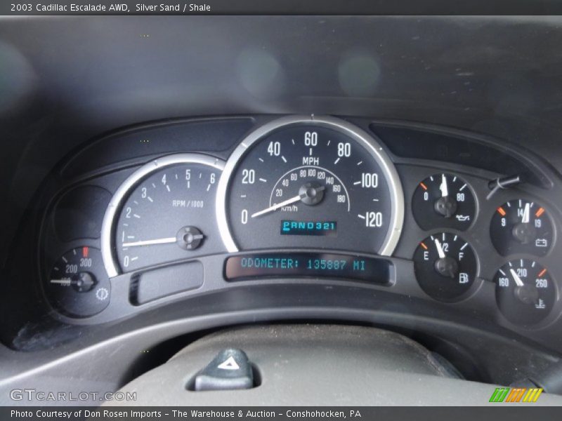 Silver Sand / Shale 2003 Cadillac Escalade AWD