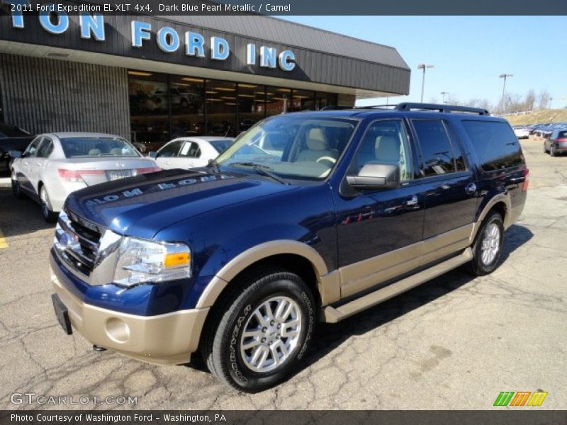 Dark Blue Pearl Metallic / Camel 2011 Ford Expedition EL XLT 4x4