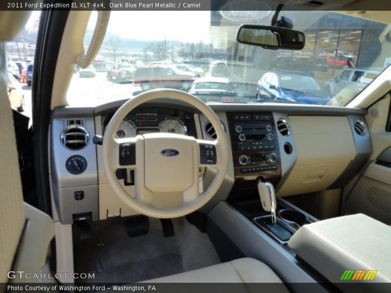 Dark Blue Pearl Metallic / Camel 2011 Ford Expedition EL XLT 4x4