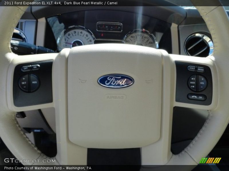Dark Blue Pearl Metallic / Camel 2011 Ford Expedition EL XLT 4x4