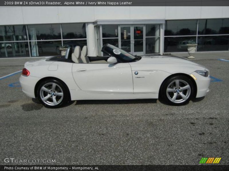 Alpine White / Ivory White Nappa Leather 2009 BMW Z4 sDrive30i Roadster