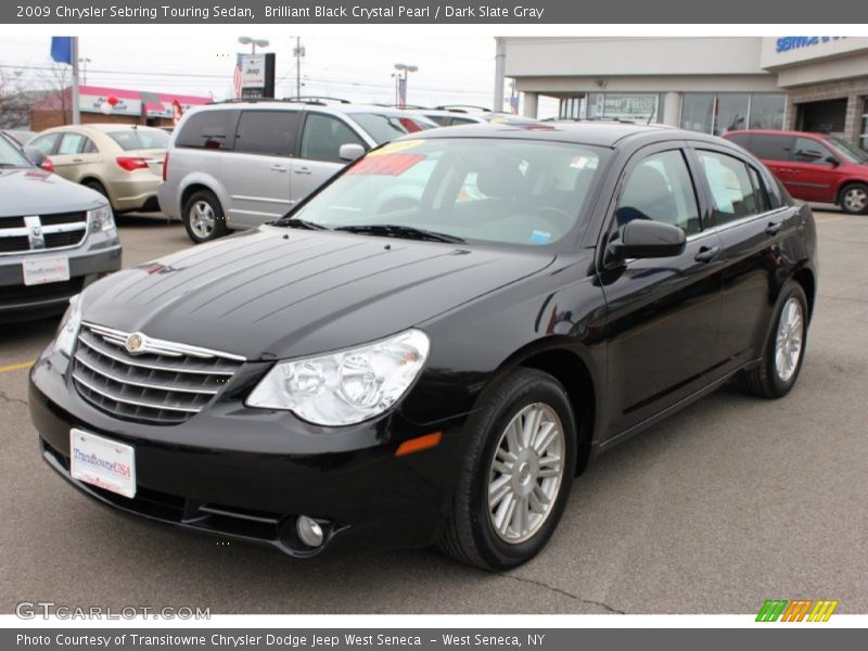 Brilliant Black Crystal Pearl / Dark Slate Gray 2009 Chrysler Sebring Touring Sedan