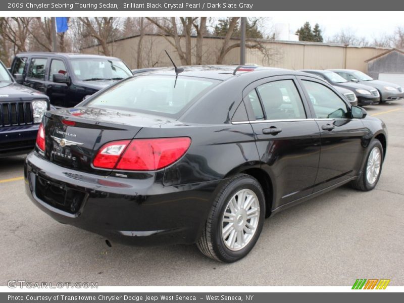 Brilliant Black Crystal Pearl / Dark Slate Gray 2009 Chrysler Sebring Touring Sedan