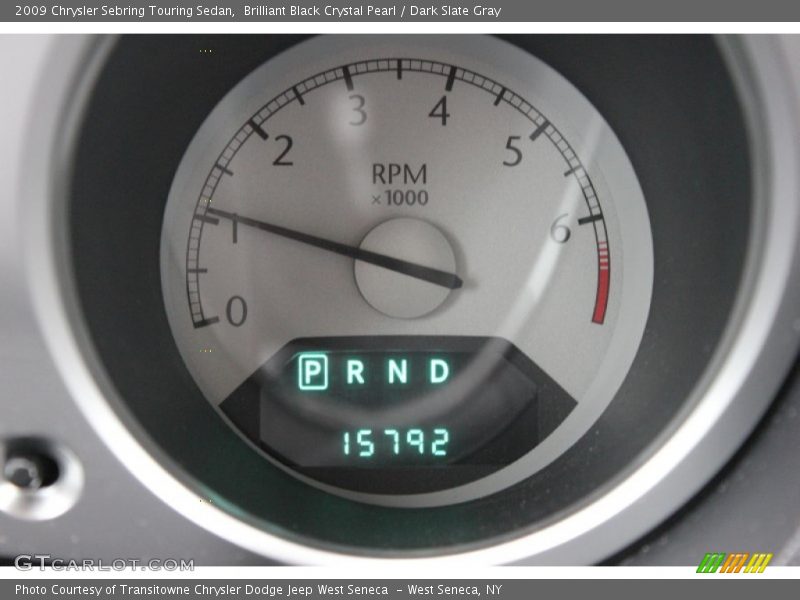 Brilliant Black Crystal Pearl / Dark Slate Gray 2009 Chrysler Sebring Touring Sedan