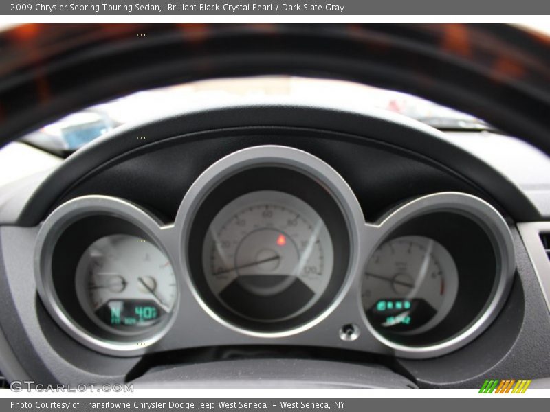 Brilliant Black Crystal Pearl / Dark Slate Gray 2009 Chrysler Sebring Touring Sedan