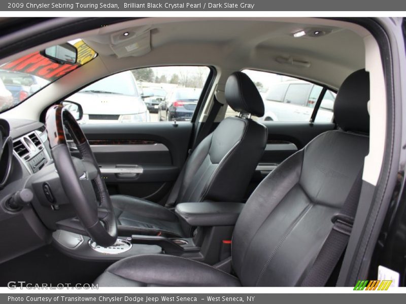 Brilliant Black Crystal Pearl / Dark Slate Gray 2009 Chrysler Sebring Touring Sedan