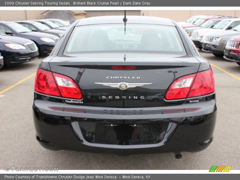 Brilliant Black Crystal Pearl / Dark Slate Gray 2009 Chrysler Sebring Touring Sedan