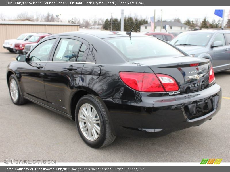 Brilliant Black Crystal Pearl / Dark Slate Gray 2009 Chrysler Sebring Touring Sedan