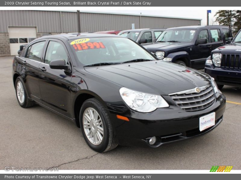 Brilliant Black Crystal Pearl / Dark Slate Gray 2009 Chrysler Sebring Touring Sedan