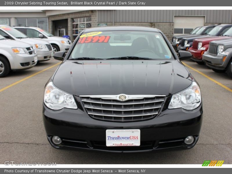 Brilliant Black Crystal Pearl / Dark Slate Gray 2009 Chrysler Sebring Touring Sedan