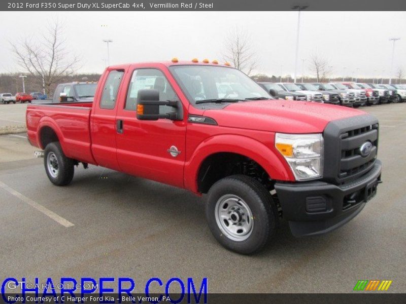 Vermillion Red / Steel 2012 Ford F350 Super Duty XL SuperCab 4x4