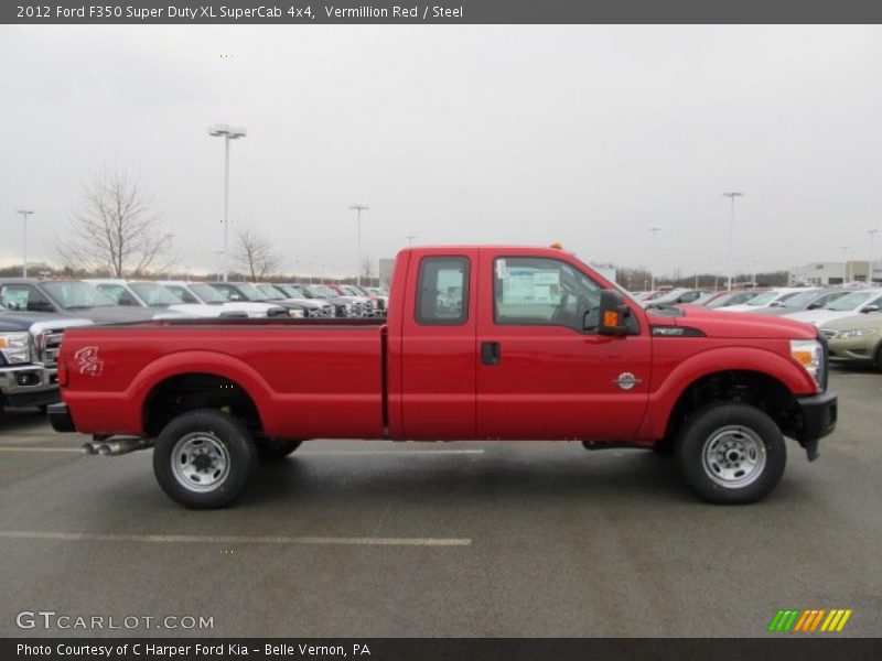Vermillion Red / Steel 2012 Ford F350 Super Duty XL SuperCab 4x4