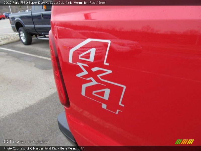 Vermillion Red / Steel 2012 Ford F350 Super Duty XL SuperCab 4x4