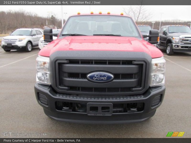 Vermillion Red / Steel 2012 Ford F350 Super Duty XL SuperCab 4x4