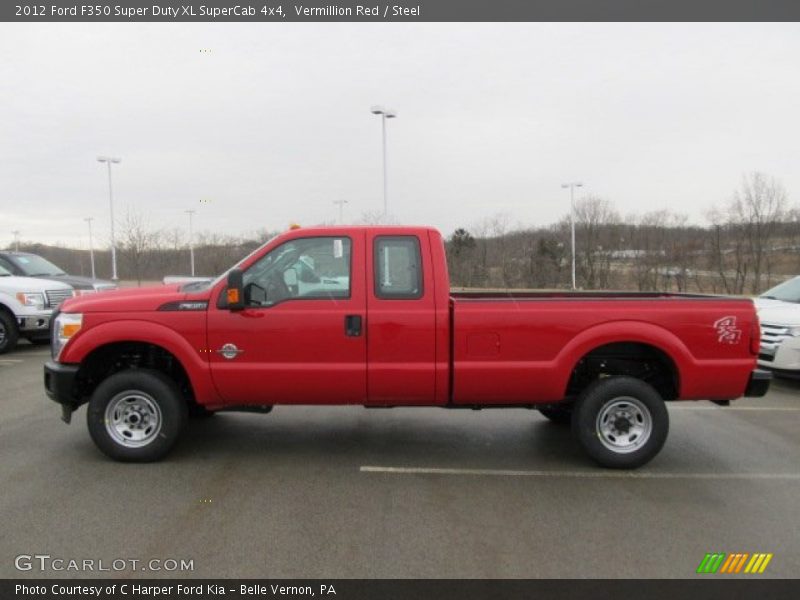 Vermillion Red / Steel 2012 Ford F350 Super Duty XL SuperCab 4x4
